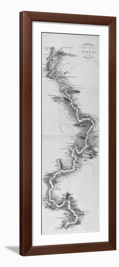 Panoramic Map of the River Thames, 1850-null-Framed Giclee Print