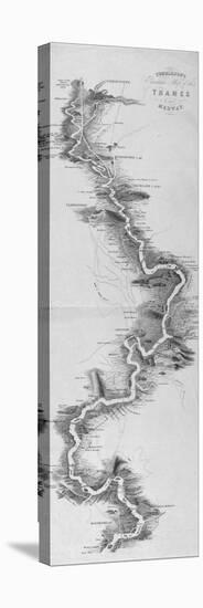 Panoramic Map of the River Thames, 1850-null-Stretched Canvas