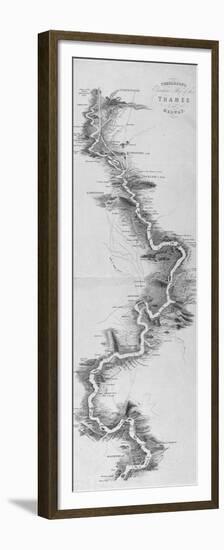 Panoramic Map of the River Thames, 1850-null-Framed Premium Giclee Print