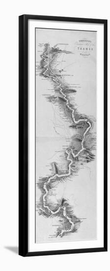 Panoramic Map of the River Thames, 1850-null-Framed Premium Giclee Print
