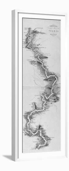 Panoramic Map of the River Thames, 1850-null-Framed Premium Giclee Print