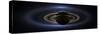 Panoramic Mosaic of the Saturn System Backlit by the Sun-null-Stretched Canvas