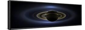 Panoramic Mosaic of the Saturn System Backlit by the Sun-null-Framed Photographic Print