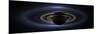 Panoramic Mosaic of the Saturn System Backlit by the Sun-null-Mounted Photographic Print