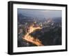 Panoramic Night View of the City, Sarajevo, Bosnia, Bosnia-Herzegovina, Europe-Christian Kober-Framed Photographic Print