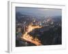 Panoramic Night View of the City, Sarajevo, Bosnia, Bosnia-Herzegovina, Europe-Christian Kober-Framed Photographic Print