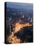 Panoramic Night View of the City, Sarajevo, Bosnia, Bosnia-Herzegovina, Europe-Christian Kober-Stretched Canvas