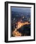 Panoramic Night View of the City, Sarajevo, Bosnia, Bosnia-Herzegovina, Europe-Christian Kober-Framed Photographic Print