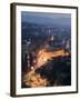 Panoramic Night View of the City, Sarajevo, Bosnia, Bosnia-Herzegovina, Europe-Christian Kober-Framed Photographic Print