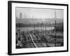 Panoramic of New York City Skyline Seen from New Jersey-Andreas Feininger-Framed Photographic Print