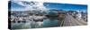 Panoramic of Reykjavik Harbor, Reykjavik, Iceland-null-Stretched Canvas