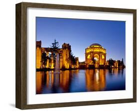 Panoramic of the Palace of Fine Arts at Dusk in San Francisco, California, Usa-Chuck Haney-Framed Photographic Print