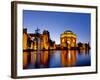 Panoramic of the Palace of Fine Arts at Dusk in San Francisco, California, Usa-Chuck Haney-Framed Photographic Print