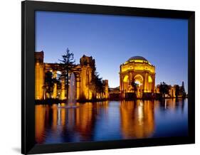 Panoramic of the Palace of Fine Arts at Dusk in San Francisco, California, Usa-Chuck Haney-Framed Photographic Print