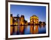 Panoramic of the Palace of Fine Arts at Dusk in San Francisco, California, Usa-Chuck Haney-Framed Photographic Print