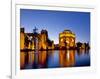 Panoramic of the Palace of Fine Arts at Dusk in San Francisco, California, Usa-Chuck Haney-Framed Photographic Print