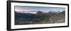 Panoramic of the road bends of Bernina Pass at dawn, Poschiavo Valley, Engadine, Canton of Graubund-Roberto Moiola-Framed Photographic Print
