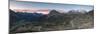 Panoramic of the road bends of Bernina Pass at dawn, Poschiavo Valley, Engadine, Canton of Graubund-Roberto Moiola-Mounted Photographic Print