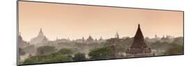 Panoramic of the Temples at Bagan (Pagan) at Sunset, Myanmar (Burma), Asia-Stephen Studd-Mounted Photographic Print