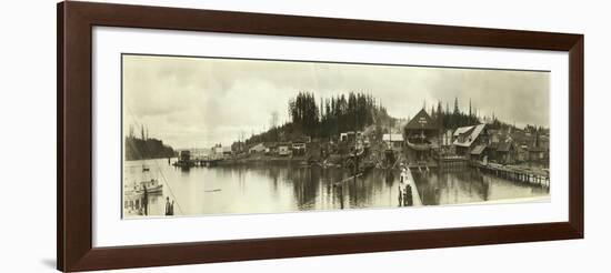 Panoramic Photo of Gig Harbor, WA (January 16, 1927)-Marvin Boland-Framed Giclee Print