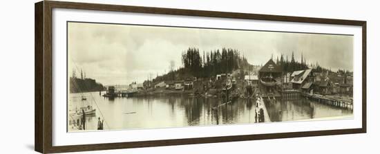 Panoramic Photo of Gig Harbor, WA (January 16, 1927)-Marvin Boland-Framed Giclee Print