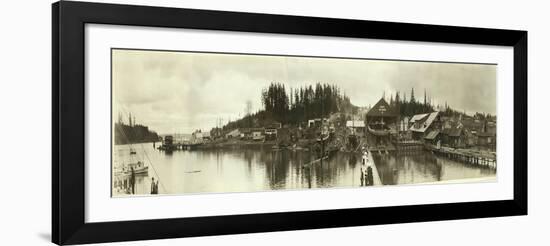 Panoramic Photo of Gig Harbor, WA (January 16, 1927)-Marvin Boland-Framed Giclee Print