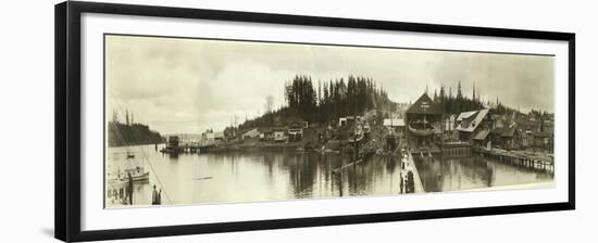 Panoramic Photo of Gig Harbor, WA (January 16, 1927)-Marvin Boland-Framed Giclee Print