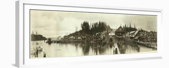 Panoramic Photo of Gig Harbor, WA (January 16, 1927)-Marvin Boland-Framed Giclee Print