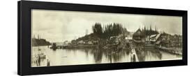 Panoramic Photo of Gig Harbor, WA (January 16, 1927)-Marvin Boland-Framed Giclee Print