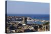 Panoramic Photo of St. Ives Church and Old Harbour-Peter Barritt-Stretched Canvas