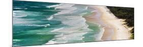 Panoramic Photo of Surfers Heading Out to Surf on Tallow Beach at Cape Byron Bay, Australia-Matthew Williams-Ellis-Mounted Premium Photographic Print