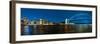 Panoramic Photo of Sydney Skyline with Harbour Bridge in the Evening after Sunset-Fyletto-Framed Photographic Print