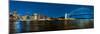 Panoramic Photo of Sydney Skyline with Harbour Bridge in the Evening after Sunset-Fyletto-Mounted Photographic Print