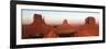 Panoramic Photo of the Mittens at Dusk, Monument Valley Navajo Tribal Park, Utah, USA-Peter Barritt-Framed Photographic Print