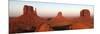 Panoramic Photo of the Mittens at Dusk, Monument Valley Navajo Tribal Park, Utah, USA-Peter Barritt-Mounted Photographic Print