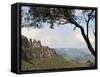 Panoramic Photo of the Three Sisters, Blue Mountains, Katoomba, New South Wales, Australia, Pacific-Matthew Williams-Ellis-Framed Stretched Canvas