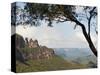 Panoramic Photo of the Three Sisters, Blue Mountains, Katoomba, New South Wales, Australia, Pacific-Matthew Williams-Ellis-Stretched Canvas