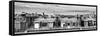 Panoramic Rooftops View, Black and White Photography, Sacre-Cœur Basilica, Paris, France-Philippe Hugonnard-Framed Stretched Canvas