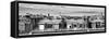 Panoramic Rooftops View, Black and White Photography, Sacre-Cœur Basilica, Paris, France-Philippe Hugonnard-Framed Stretched Canvas