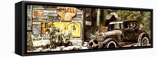 Panoramic - Route 66 - Gas Station - Arizona - United States-Philippe Hugonnard-Framed Stretched Canvas