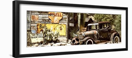 Panoramic - Route 66 - Gas Station - Arizona - United States-Philippe Hugonnard-Framed Premium Photographic Print