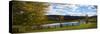 Panoramic scene in the vineyards in Virginia.-Michele Niles-Stretched Canvas