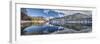 Panoramic Shot of the Lake Malghette in Autumn with Dolomites of Brenta-ClickAlps-Framed Photographic Print