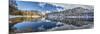 Panoramic Shot of the Lake Malghette in Autumn with Dolomites of Brenta-ClickAlps-Mounted Photographic Print