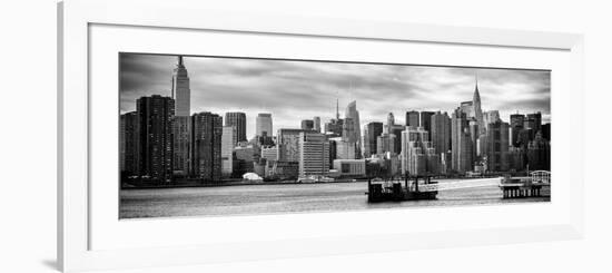 Panoramic Skyline Manhattan with Empire State Building and Chrysler Building-Philippe Hugonnard-Framed Photographic Print