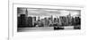 Panoramic Skyline Manhattan with Empire State Building and Chrysler Building-Philippe Hugonnard-Framed Photographic Print