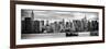 Panoramic Skyline Manhattan with Empire State Building and Chrysler Building-Philippe Hugonnard-Framed Photographic Print