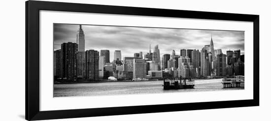 Panoramic Skyline Manhattan with Empire State Building and Chrysler Building-Philippe Hugonnard-Framed Photographic Print