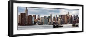 Panoramic Skyline Manhattan with Empire State Building and Chrysler Building-Philippe Hugonnard-Framed Photographic Print