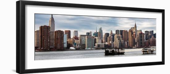 Panoramic Skyline Manhattan with Empire State Building and Chrysler Building-Philippe Hugonnard-Framed Photographic Print